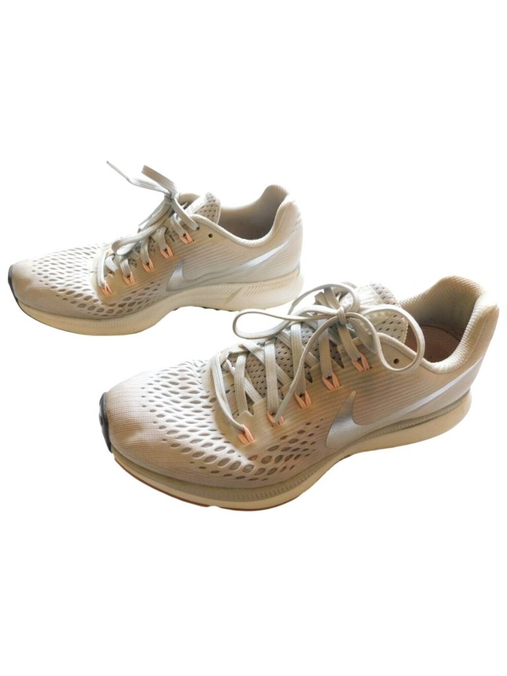 Nike Zoom Mesh Running Shoes Beige Low-Top Pegasus Sneakers Women Size 8